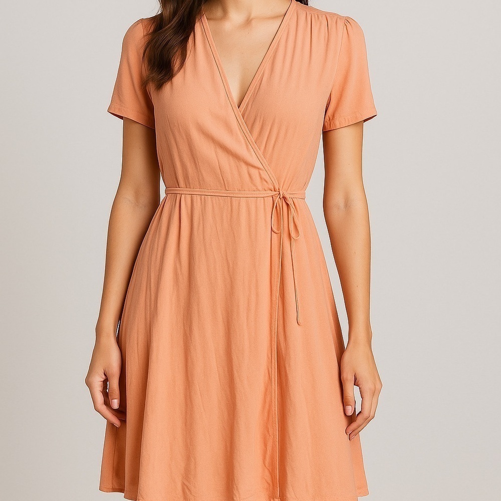 Forever 21 Peach Wrap Dress